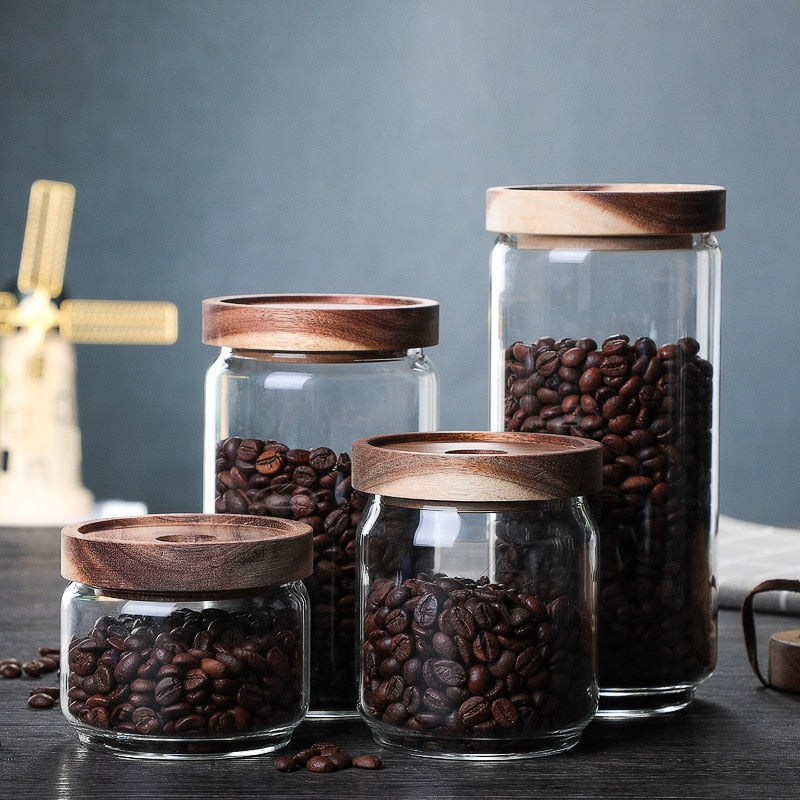 Glass Sealed Jar Coffee Bean Storage Tank Grain Storage Tank Tea Jar
