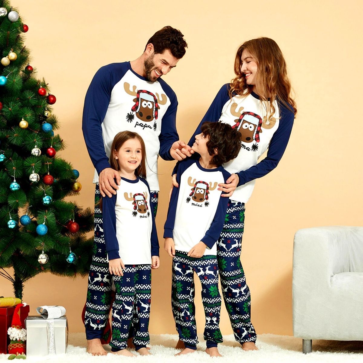 Christmas Moose Family Pajamas