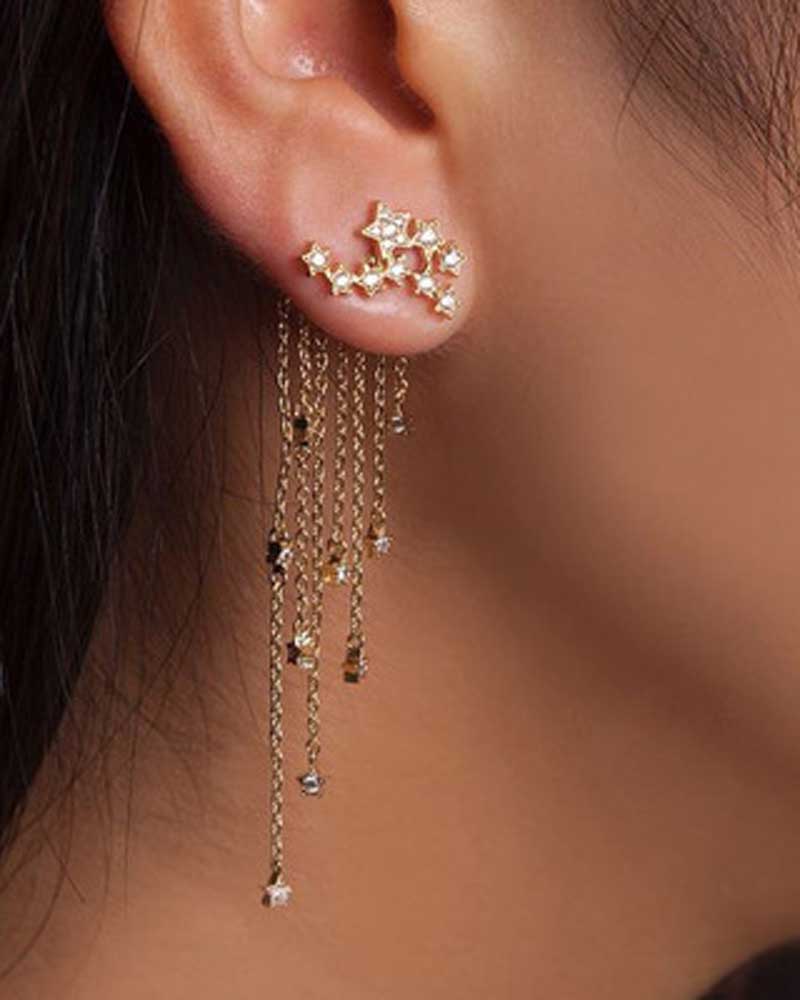 Shining Star Tassel Earrings