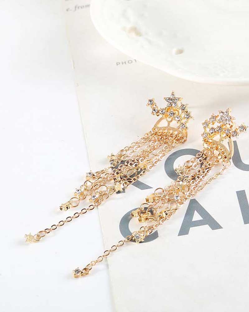 Shining Star Tassel Earrings