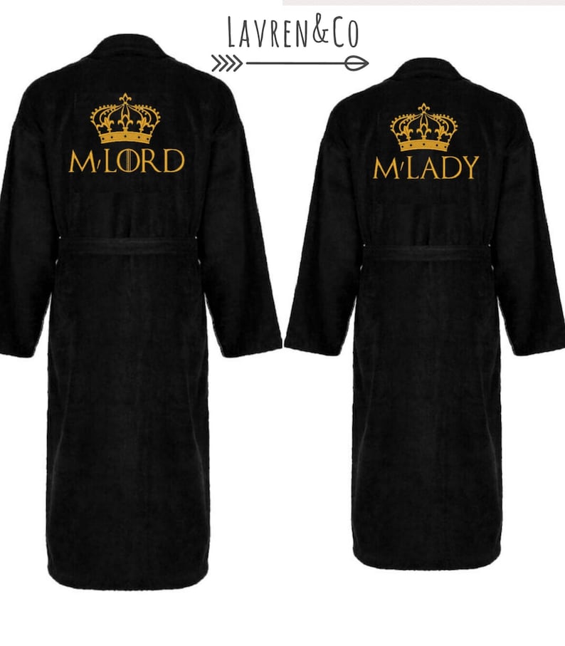 Personalised dressing gown, Game of Thrones bath robe, His and hers